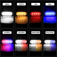 Luz de rejilla intermitente de seguridad para coche, de 12V Flash, 4Leds, advertencia Led para camión, luz estroboscópica de posición lateral, luces de advertencia Led de emergencia