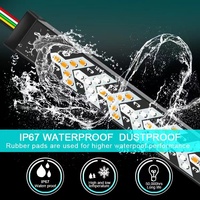 Yeni 12V araba yanıp sönen led ışık şerit 1/1.2/1.5/1.8/2/2.2/2. Fren için kamyonet kırmızı ve kehribar için 4M kuyruk lambası ve dönüş ışığı