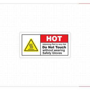 Superficie caliente, no tocar, dejar enfriar antes del servicio, usar guantes, señal de seguridad - Product Image 3