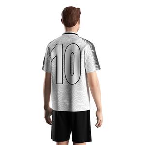 Camiseta de Fútbol Bordada con Cuello Polo en V, Diseñada con Tela Transpirable para Mayor Comodidad y Rendimiento en el Campo - Product Image 4