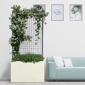 Плантатор, решетчатый экран, металлическая железная приподнятая садовая кровать, прямоугольная коробка для цветов, клумба с решеткой