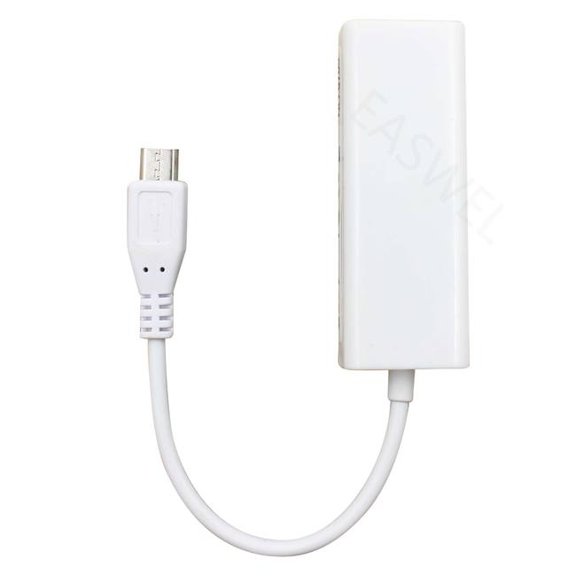 Universal Micro USB OTG LAN USB HUB Port Ethernet RJ45 for Tab 4 S6 / Edge