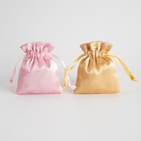 Sac à cordon en satin épais personnalisé de grande capacité sac à la mode pour dame couleur naturelle directement de l'usine portable pliable et réutilisable