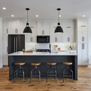 Offre directe du fabricant, armoires de <span class=keywords><strong>cuisine</strong></span> modernes de style <span class=keywords><strong>noir</strong></span> laqué, personnalisées - Product Image 3