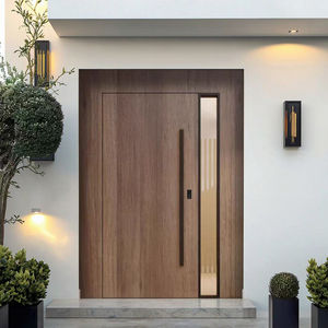 Porte d'entrée moderne antivol Pivot en acier et aluminium Sécurité d'entrée en bois massif pour l'extérieur Villa & <span class=keywords><strong>Hall</strong></span> - Product Image 3