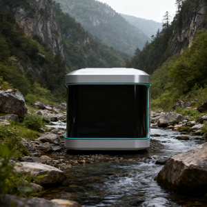 Nhà ở mô-đun cao cấp, thiết kế tùy chỉnh, kiểu nhà nang kiểu Apple lấy cảm hứng từ không gian vũ trụ, có phòng khách, nhà bếp, phòng ngủ, lối vào, khu thương mại. - Product Image 4