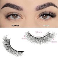 Lot de 7 paires de cils courts et vaporeux pour débutants, maquillage quotidien à bandes complètes