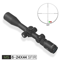 2026 Optik Berburu Terbaru MS 6-24X44 SFIR Discoveryopt Black Illumination Scope Sight dengan Mount Ring untuk Aktivitas Luar Ruangan