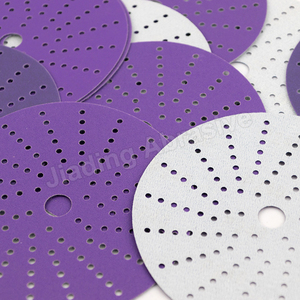 Herramientas abrasivas Disco de gancho y bucle Papel de lija 125mm Disco de papel de lija de cerámica púrpura de 5 pulgadas para moler Metal y madera - Product Image 2