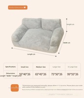 Ventes directes usine avec personnalisation : Canapé pour chien en peluche grande taille, lit pour animaux de compagnie avec design en fourrure de lapin, lit doux pour chat, chaud et confortable toute l'année