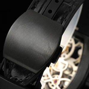 Reloj Mecánico Tourbillon con Forma de Barril, Negro, con Diamantes, Unisex, de Alta Calidad, con Incrustaciones de Diamantes, Automático, Resistente al Agua, con Cristal de Zafiro - Product Image 6