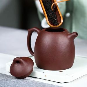 Théière en argile violette Yixing faite à la main traditionnelle chinoise célèbre belle peinture qinquan théière en argile violette - Product Image 5
