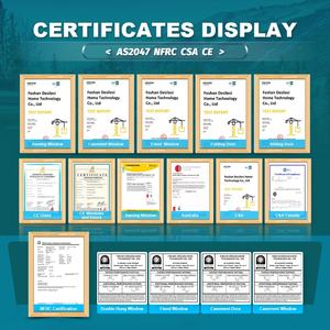 מרפסת חובה אישית כבדה דלתות הזזה עם תריסים אלומיניום דו-קיפול דלת דו-קיפול זכוכית יעילה כפולה - Product Image 3