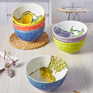 Bols à riz et bols à nouilles en céramique japonaise, Mino Ware, style japonais et <span class=keywords><strong>Wafu</strong></span>, bols à légumes peints à la main avec sous-glaçure - Product Image 1