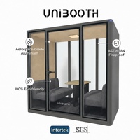 Cabine insonorisée UNIBOOTH certifiée Intertek SGS pour bureau à aire ouverte, appartement, salon moderne
