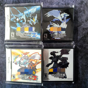Videogiochi retrò con scatola Pokmon nero bianco 1 2 cartuccia per console per videogiochi Nintendos
