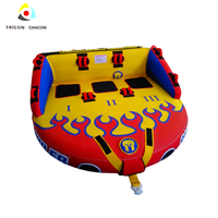 Tricon TR006 OEM Custom Sea Ski Jet PVC Inflatable Flying Towable Tube avec chaise longue gonflable pour 3 personnes pour le bateau