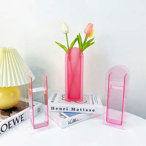 Jarrón acrílico de diseño creativo y sencillo, estilo minimalista, decoración de mesa, arreglo floral hidropónico, regalo para sala de estar y comedor - Product Image 4