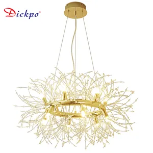 DICKPO Factory Suppliers Indoor Luxury Ceiling Hanging Home Modern Crystal Chandeliers Pendant Lights