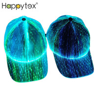 Venta caliente moda blanco y negro pareja brillo sombrero al aire libre béisbol rendimiento LED gorra carga USB para vacaciones FIESTA DE Navidad