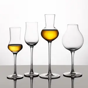 Factory wholesale lead-free glass Grappa and Cordial glasses custom logo for wedding party