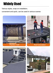 Auvent moderne en alliage d'aluminium isolé Great Wall, imperméable à l'eau, pour villa, cour, balcon, tuiles de toit - Product Image 3