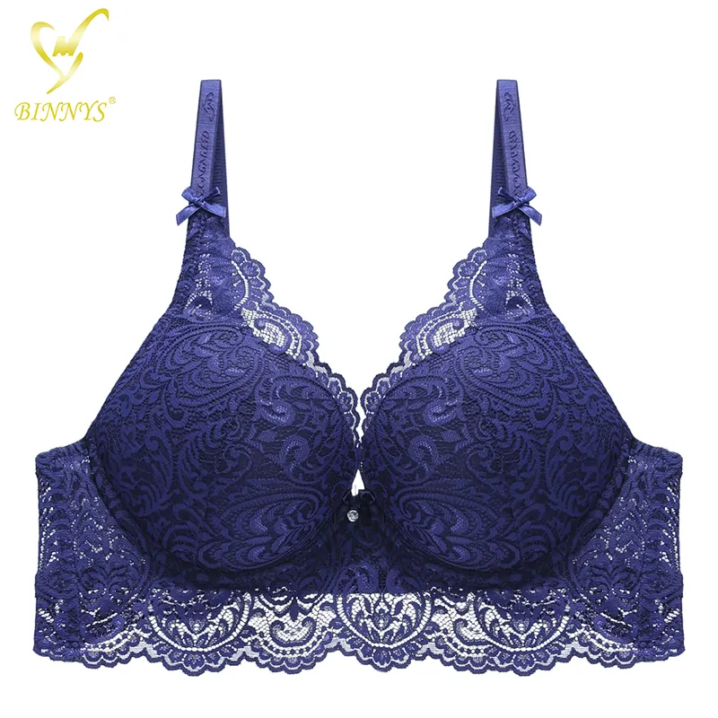 BINNYS Low Price Fat Ladies Plus Size Bra Embroidery Comfortable Size Big Soutiens Gorge Push Up Bra For Women C Cup Size 36