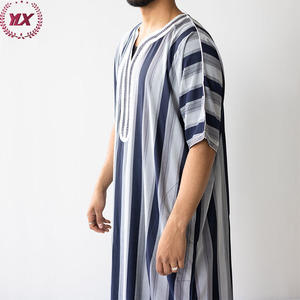 <span class=keywords><strong>2023</strong></span> haute qualité marocain saoudien Ikaf saoudien caftan Jilbab musulman vêtements demi manches arabe Thobes pour hommes - Product Image 4