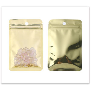 Bolsa con cremallera de doble color con logo personalizado impreso en degradado de color, bolsas de aluminio coloridas con cremallera en ambos lados. - Product Image 4