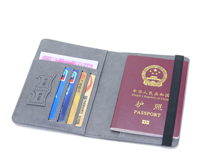 Funda de Pasaporte Personalizada de Cuero PU con RFID, Tarjetero y Cartera con Patrón de Letras, Organizador de Viaje para Pasaporte - Product Image 4