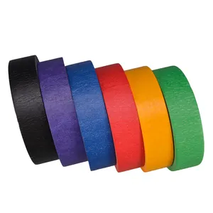 Cinta adhesiva de colores impresa personalizada de papel crepé de 18mm al por mayor para manualidades DIY