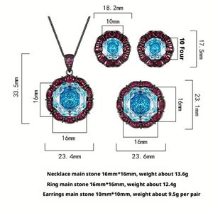Wholesale Manufacturers 16-10mm Zirconia Eco-friendly Copper Black Gold Plated Matching <b>Set</b> <b>Earrings</b> Jewelry Women <b>Set</b> - Product Image 6