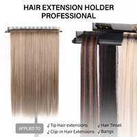 Plateau en plastique noir professionnel pour extensions de cheveux, outils de coiffure, support pour extensions de dreadlocks, Leeeons
