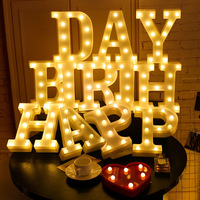 Lettres lumineuses LED, enseigne alphabétique, alimentées par piles, lettres personnalisables, décoration pour la chambre d'enfant, fête de naissance