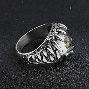 Anillo de Acero Inoxidable con Ojo de la Muerte, Estilo Hip Hop, Fábrica China - Product Image 4