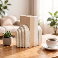 Support de Livre Géométrique Nordique Minimaliste Moderne, Statue en Résine, Ornement Décoratif pour Maison, Bureau de Ventes, Bureau, Salon