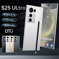 Nuevo Smartphone Ultra 5G S25 de 7.3" HD Deca Core Francés 16GB+1TB con Desbloqueo Facial, Doble SIM, 108MP, Gaming, CDMA, Inglés/Español, 120Hz Rápido