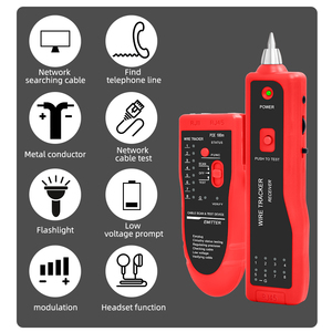 Rastreador de Cable multifunción RJ45 RJ11, rastreador de línea, red LAN <span class=keywords><strong>Ethernet</strong></span> Cat5 <span class=keywords><strong>Cat6</strong></span>, con auriculares para instalación de cables - Product Image 4