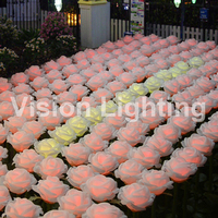 Les lumières programmables de fleur du pixel DC12V de RVB ont mené des lumières de rose pour la décoration extérieure de paysage
