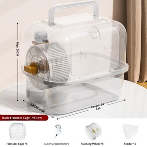 Prix d'usine - Villa écologique pour hamster extra large - Matériau PP respirant - Nid de cachette arrondi écologique - Cage transparente - Product Image 3