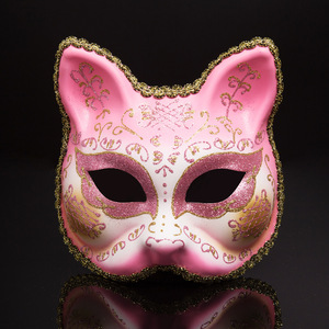 قناع نصفي إبداعي للقطط الأكثر مبيعًا، قناع نصفي للحفلات والتجمعات وعروض الهالوين - Product Image 2