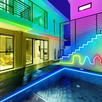 Offre Spéciale 1 Cm Cut 5M 10M 50M 100M Ip67 RGB Rgbic Silicone Led Neon Light Strip 12V 24V 220V Flexible Soft Led Neon Flex