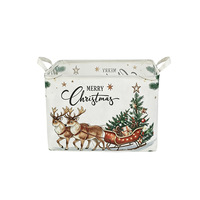 Boîte de rangement carrée en plastique étanche pour bonbons, style nordique, pour Noël et Halloween, organisateur de cadeaux de fêtes transfrontalier