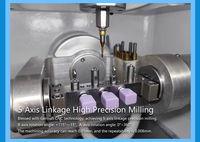 Mesin Milling Gigi 4 Axis Tidak Portabel, tetapi 5 Axis, Unit Penggilingan Gigi CNC Kompak dengan CAD CAM untuk Laboratorium
