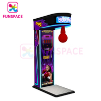 Machine de boxe à poinçon d'arcade à pièces Funspace Machine de jeu d'arcade de boxe dynamique électronique