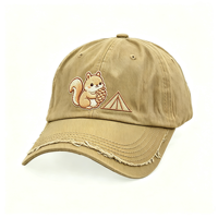 Gorra de Béisbol de Algodón Lavado Suave de Alta Calidad, Personalizada con Bordado de Dibujos Animados, Ajustable, Informal, para Exteriores, Venta al por Mayor de Fábrica