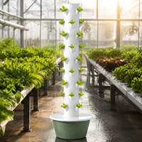Système de tour de jardinage vertical à 9 niveaux à haut rendement, arrosage automatique, jardinière hydroponique pour la production de légumes verts