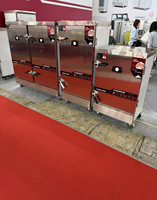 Cuisinière à vapeur industrielle à gaz de haute qualité à 12 plateaux, en acier inoxydable, pour la cuisson du riz, armoires de cuisson à la vapeur pour restaurants et hôtels