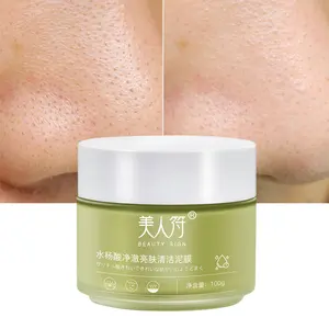 Máscara facial de limpeza com ácido salicílico de marca própria anti-acne anti-manchas escuras anti-idade máscara de lama do mar para o rosto