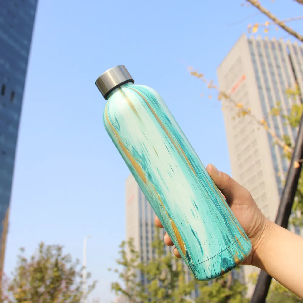 insulated water bottle thermal water bottle 750ml sport full color printing bottle